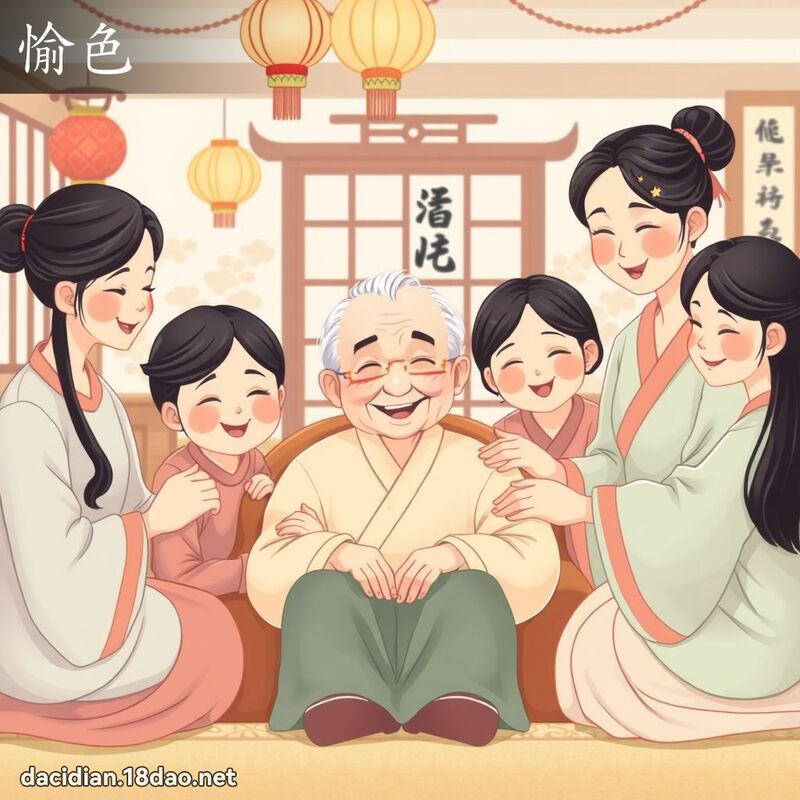 愉色 - 国语大辞典配图