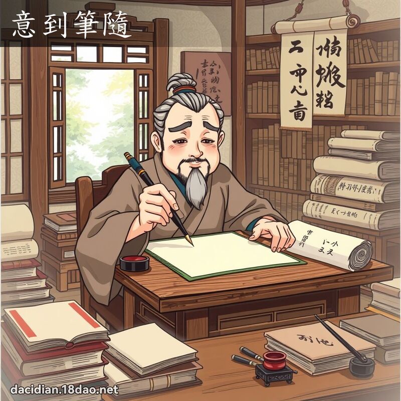 意到笔隨 - 国语大辞典配图