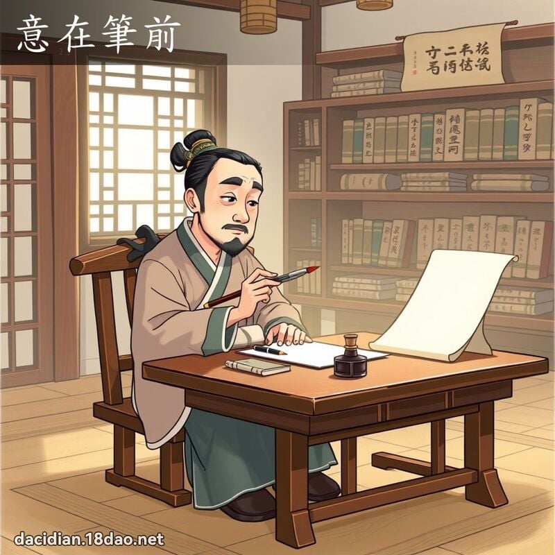 意在筆前 - 國語大辭典配圖