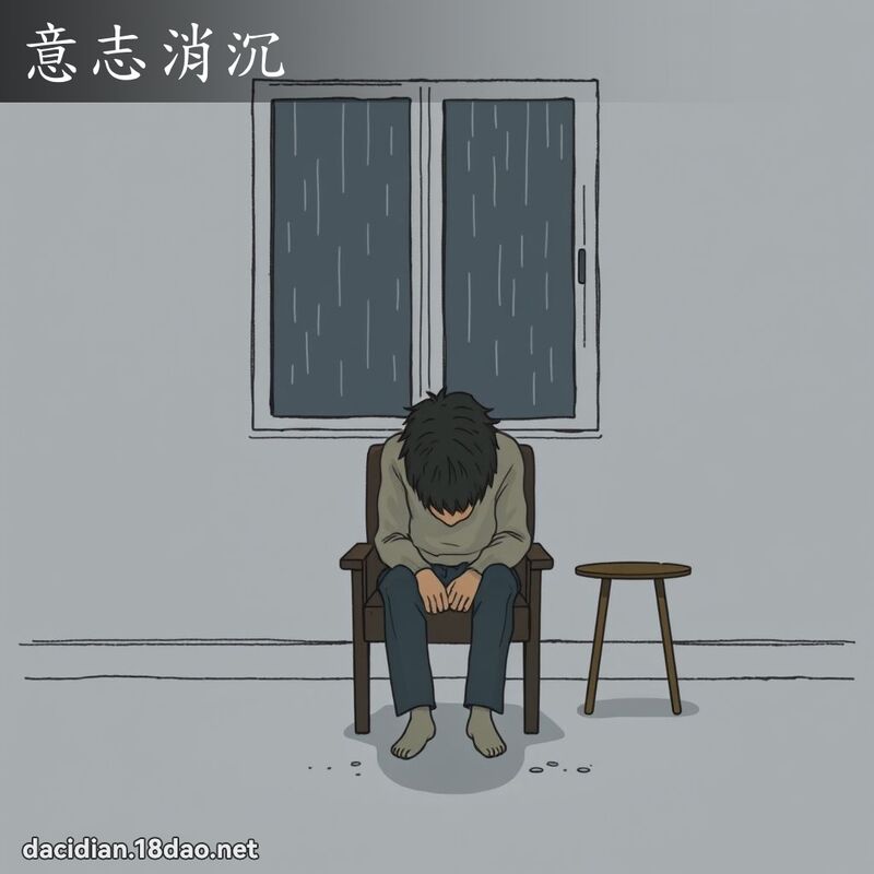 意志消沉 - 國語大辭典配圖