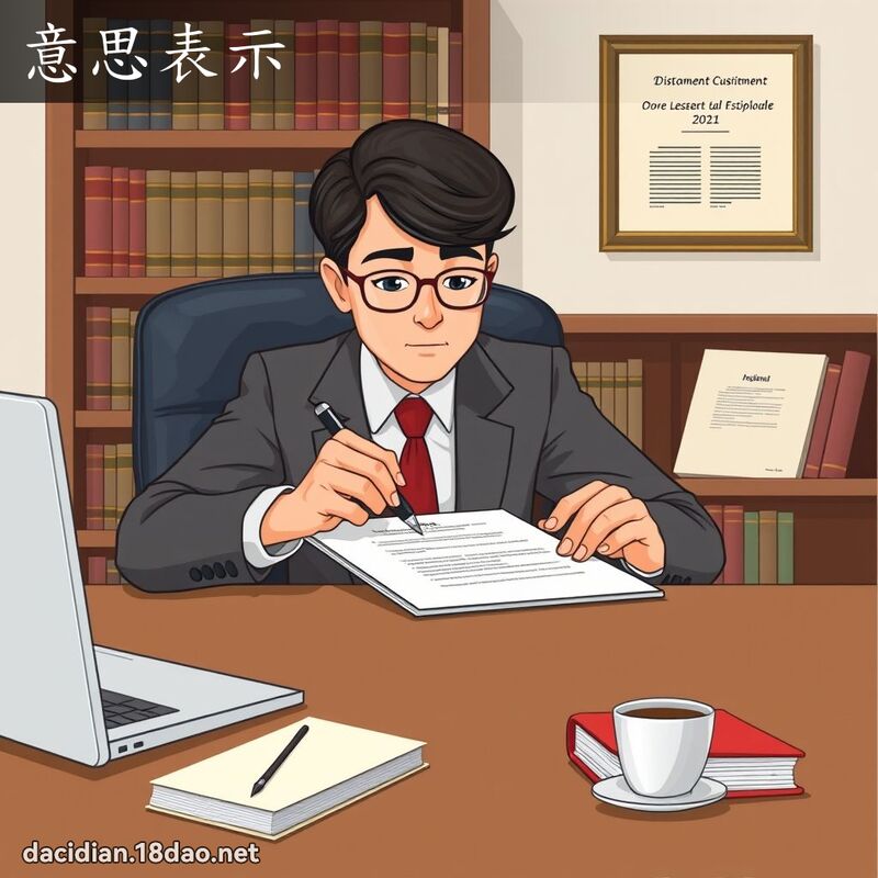 意思表示 - 國語大辭典配圖