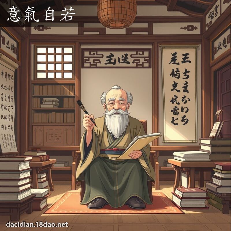意气自若 - 国语大辞典配图