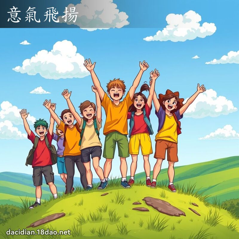意氣飛揚 - 國語大辭典配圖