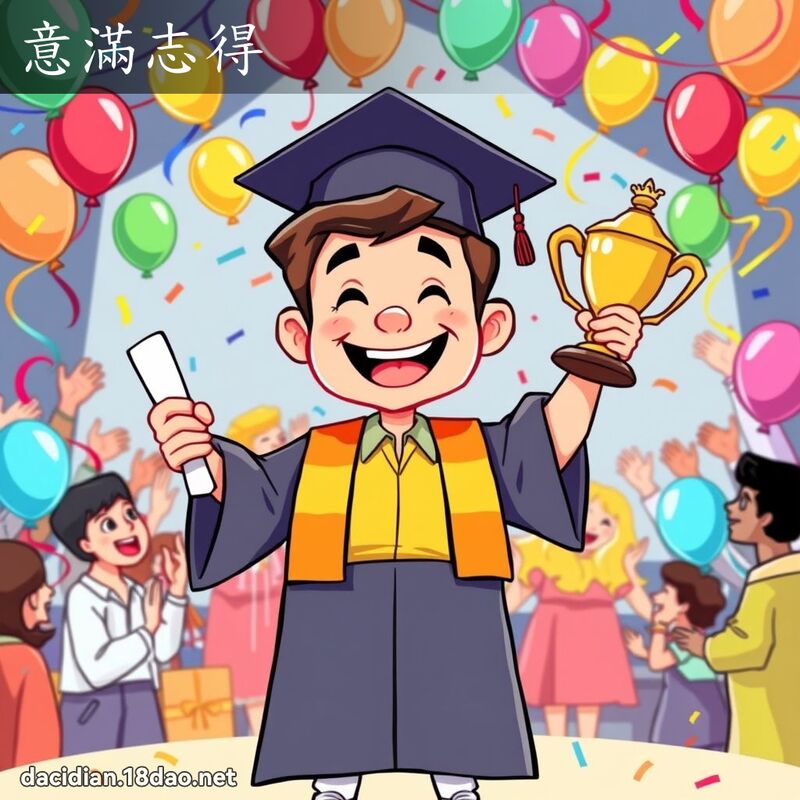 意满志得 - 国语大辞典配图