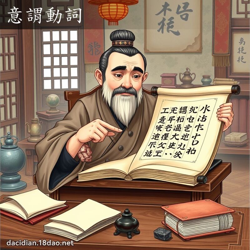 意谓动词 - 国语大辞典配图