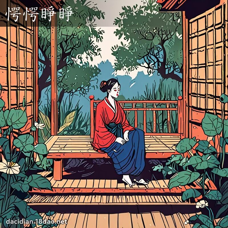 愕愕睁睁 - 国语大辞典配图