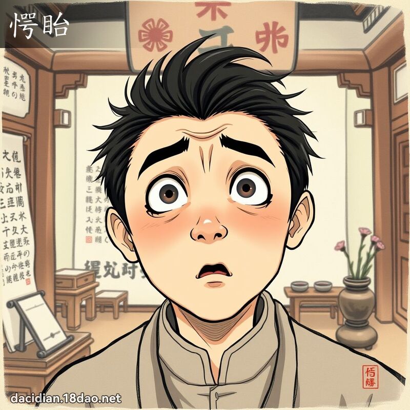 愕眙 - 国语大辞典配图