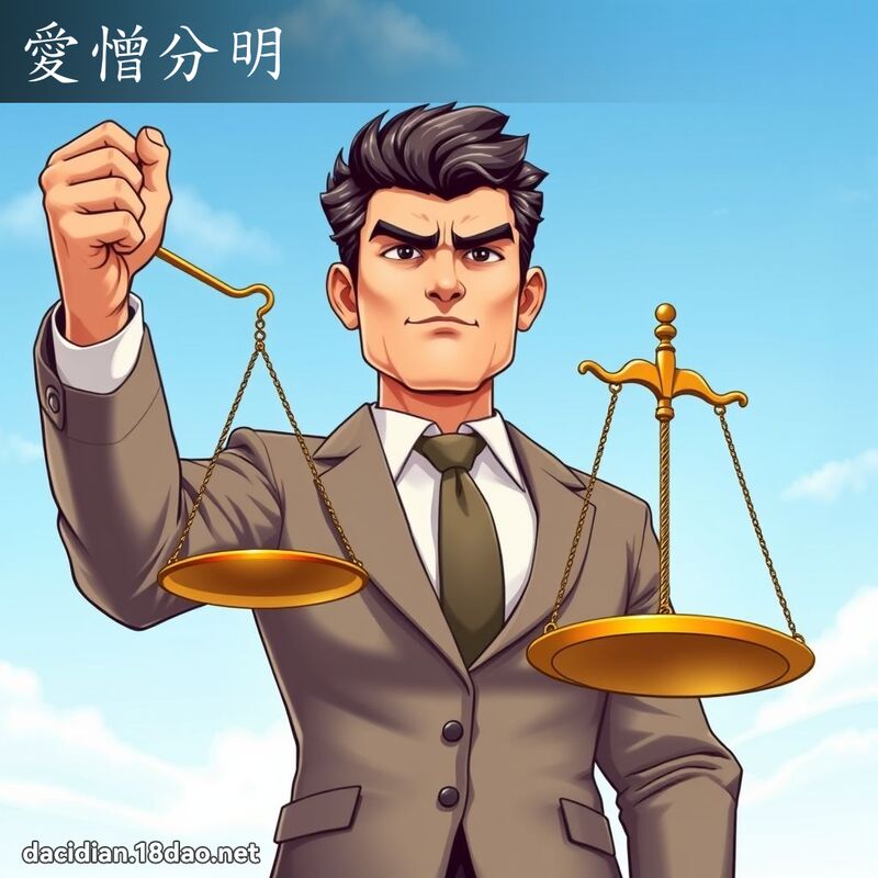 愛憎分明 - 國語大辭典配圖