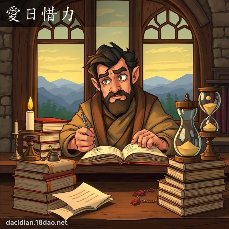愛日惜力 - 國語大辭典配圖