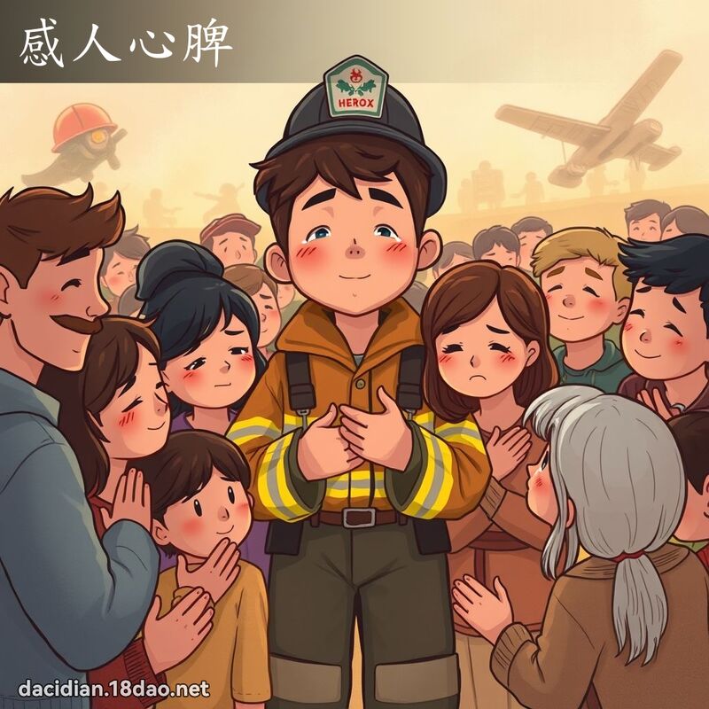 感人心脾 - 國語大辭典配圖