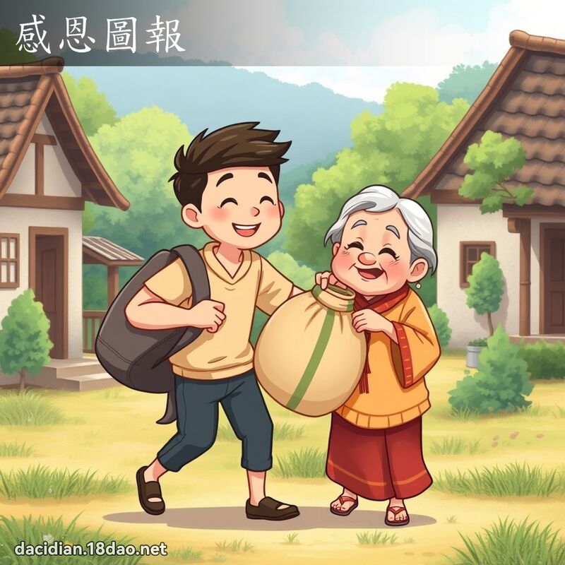 感恩圖報 - 國語大辭典配圖