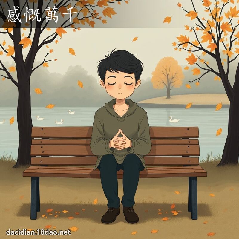 感慨萬千 - 國語大辭典配圖