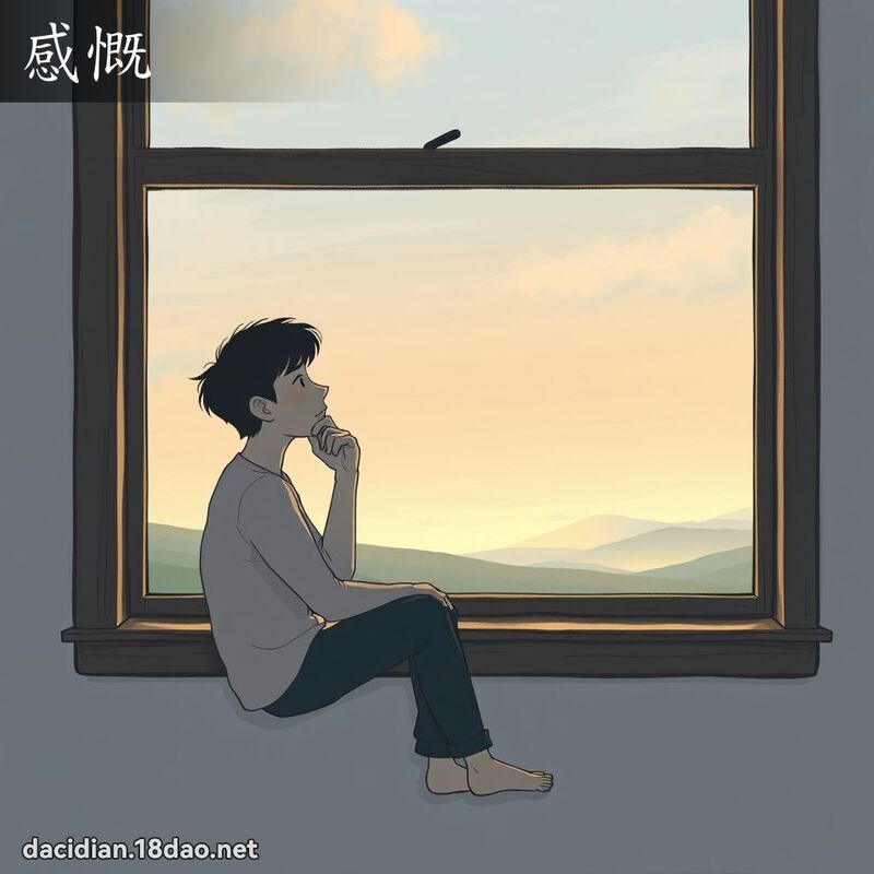 感慨 - 國語大辭典配圖