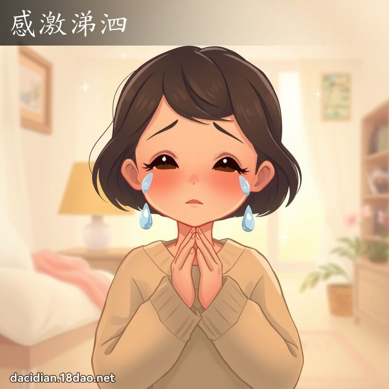 感激涕泗 - 國語大辭典配圖