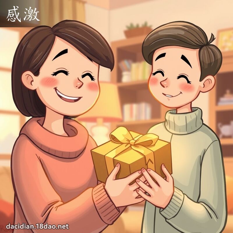 感激 - 國語大辭典配圖