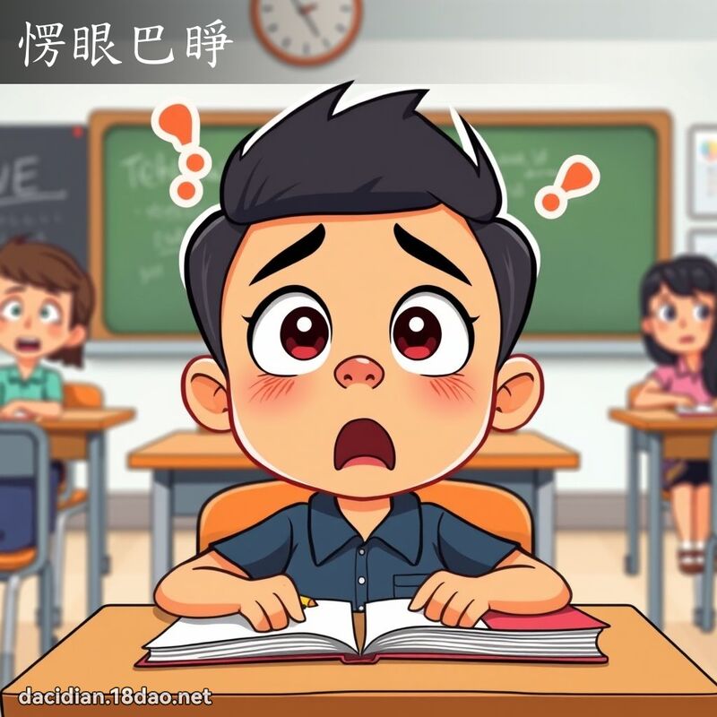 愣眼巴睜 - 國語大辭典配圖