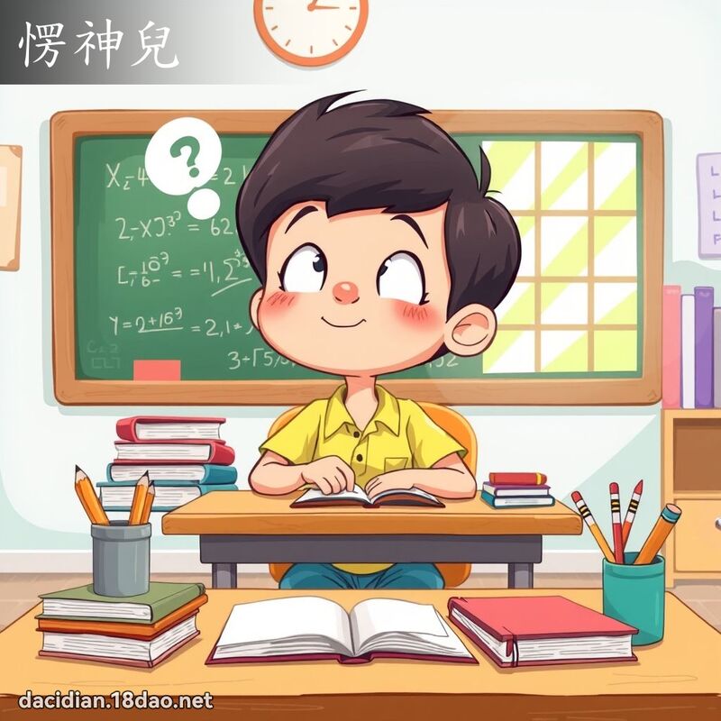 愣神儿 - 国语大辞典配图