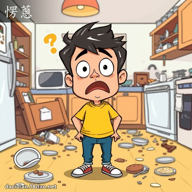 愣蔥 - 國語大辭典配圖