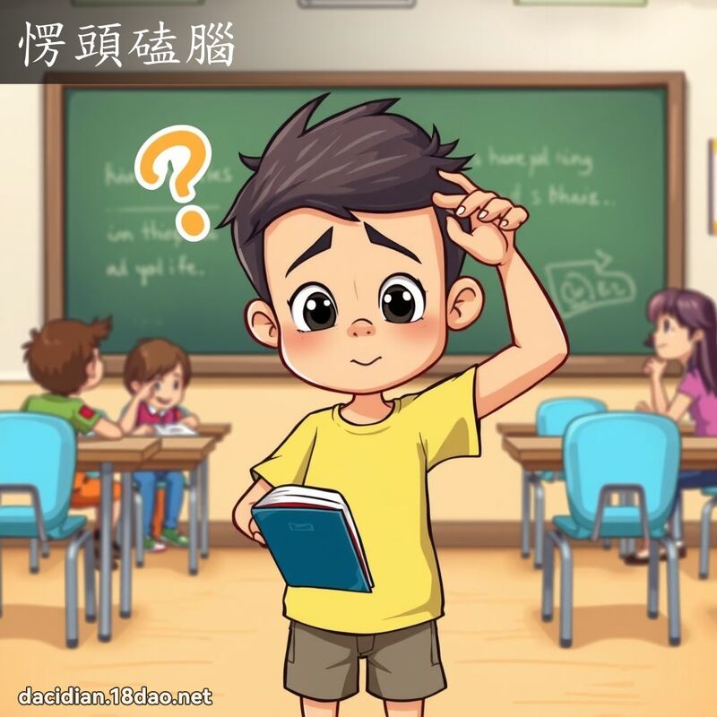 愣頭磕腦 - 國語大辭典配圖