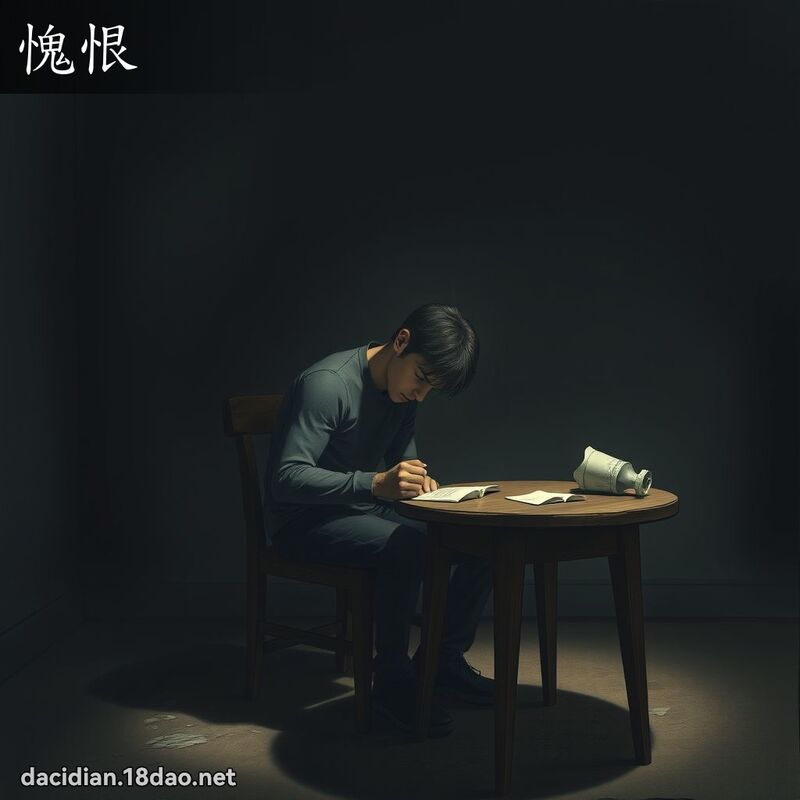 愧恨 - 国语大辞典配图