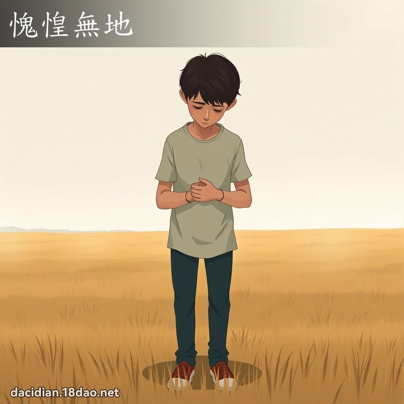 愧惶无地 - 国语大辞典配图