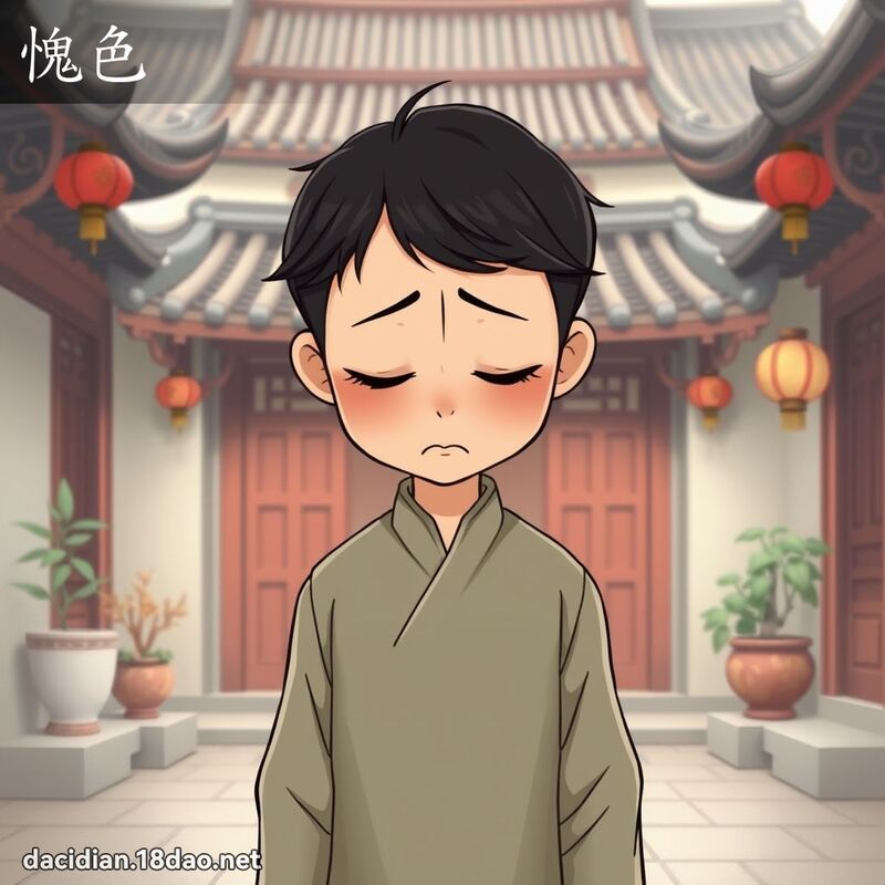 愧色 - 國語大辭典配圖