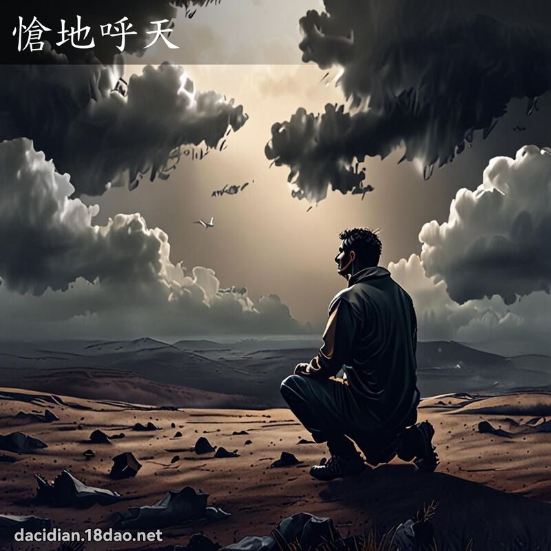 愴地呼天 - 国语大辞典配图