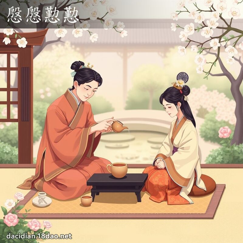 慇慇懃懃 - 國語大辭典配圖