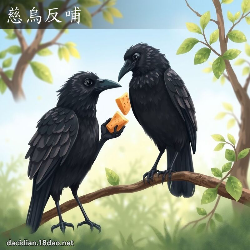 慈乌反哺 - 国语大辞典配图