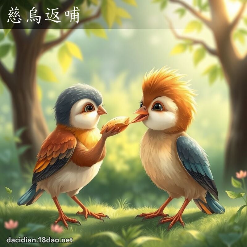 慈乌返哺 - 国语大辞典配图