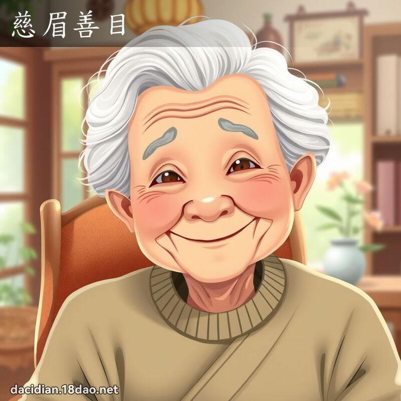 慈眉善目 - 國語大辭典配圖