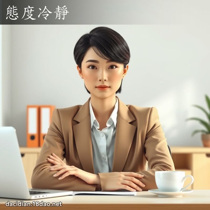 態度冷靜 - 國語大辭典配圖