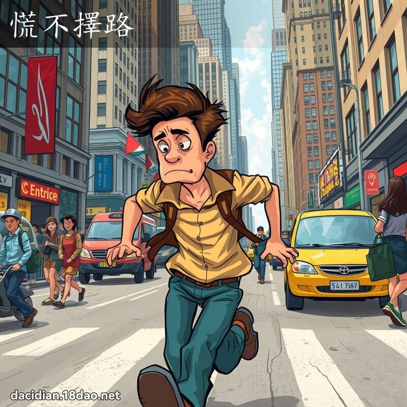 慌不择路 - 国语大辞典配图