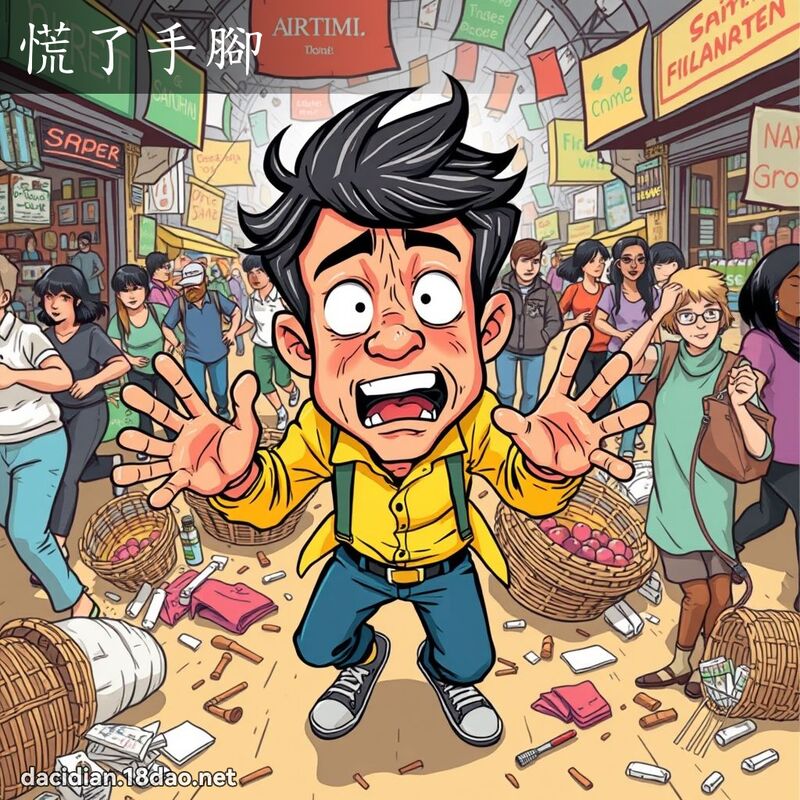 慌了手腳 - 國語大辭典配圖