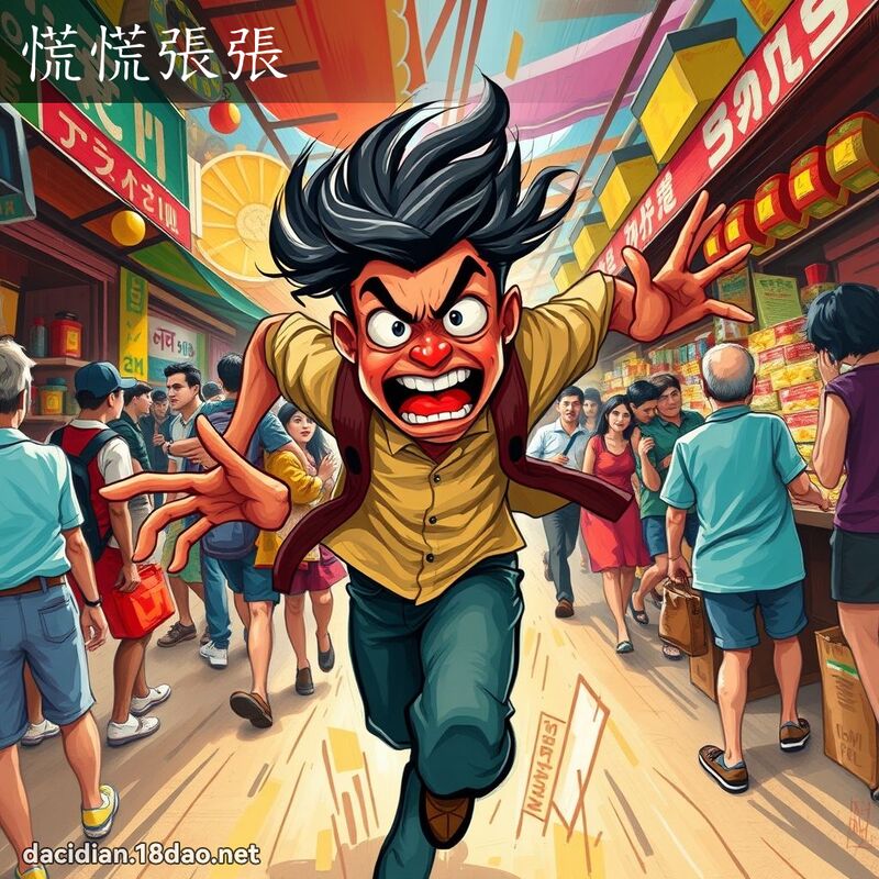 慌慌張張 - 國語大辭典配圖