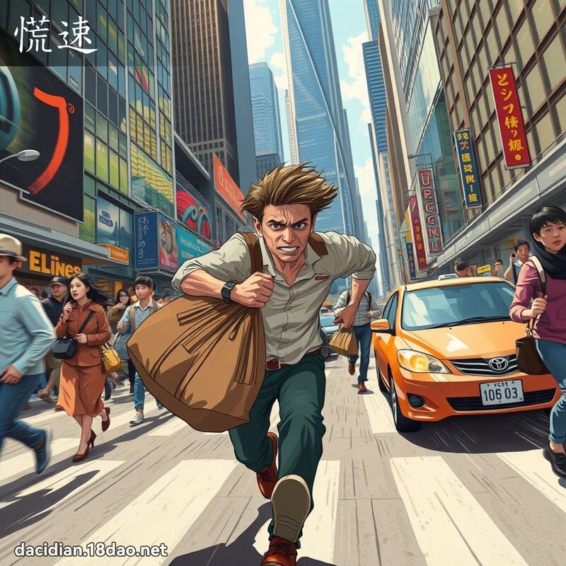 慌速 - 国语大辞典配图