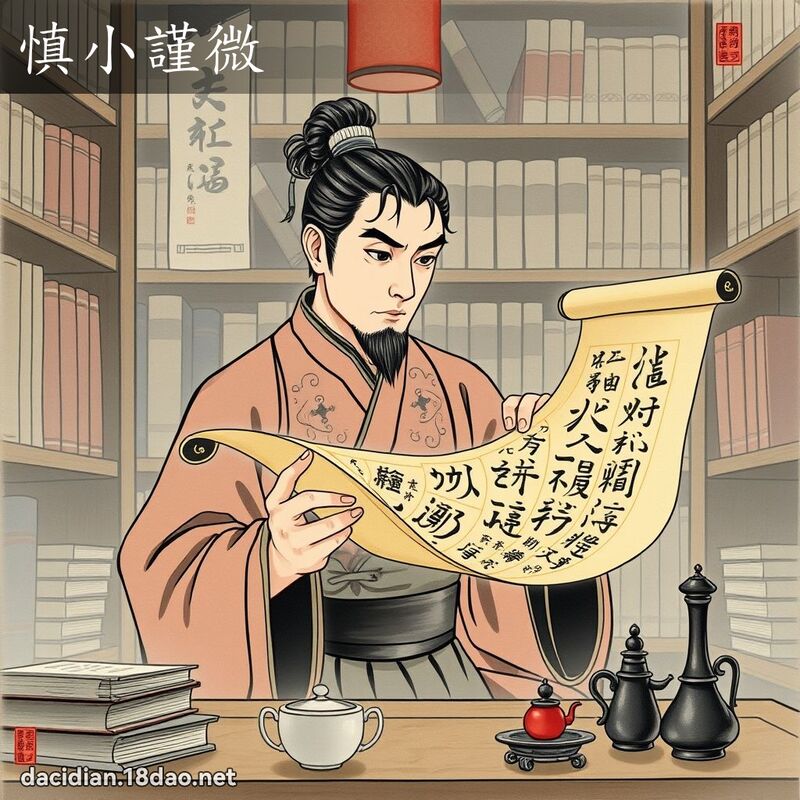 慎小謹微 - 國語大辭典配圖