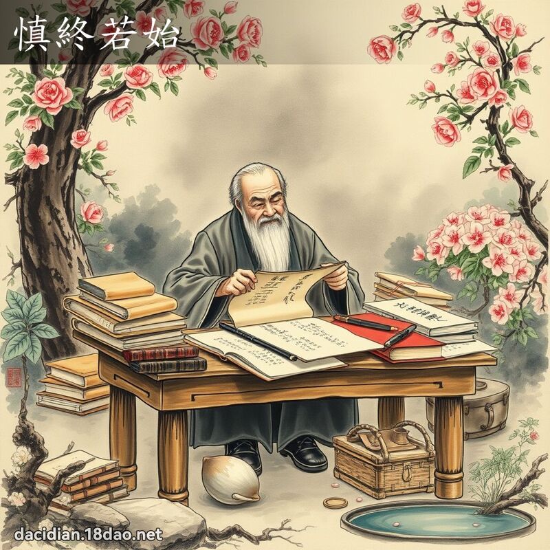慎終若始 - 國語大辭典配圖