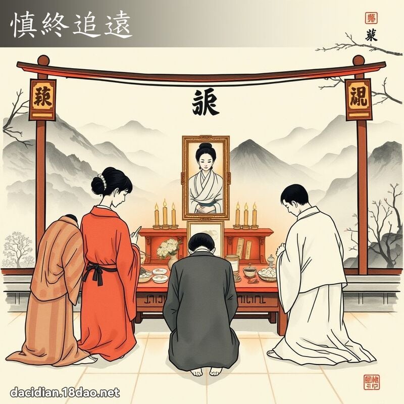 慎終追遠 - 國語大辭典配圖