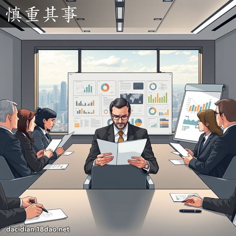 慎重其事 - 國語大辭典配圖