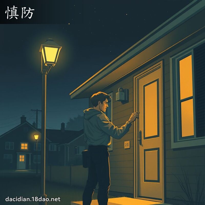 慎防 - 国语大辞典配图