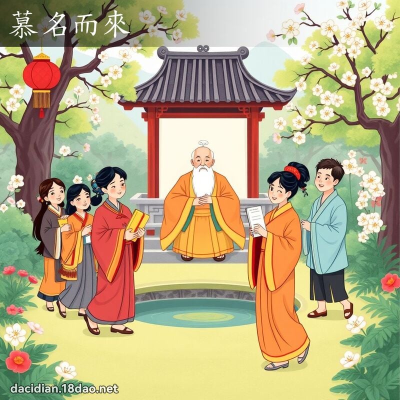 慕名而來 - 國語大辭典配圖