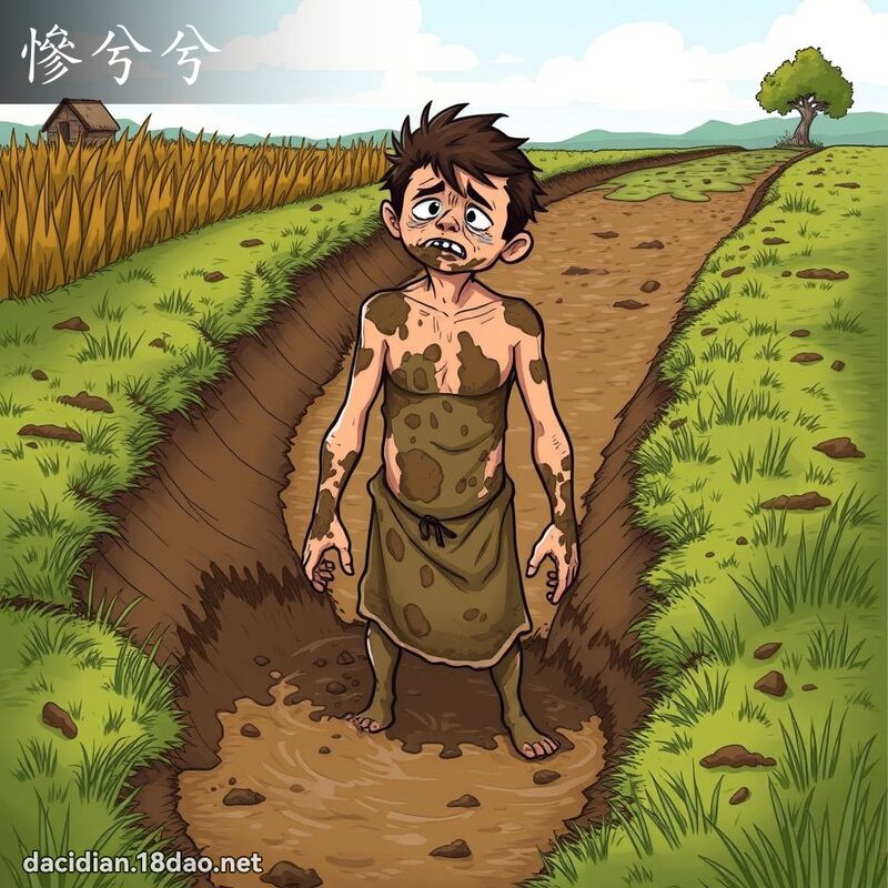 惨兮兮 - 国语大辞典配图