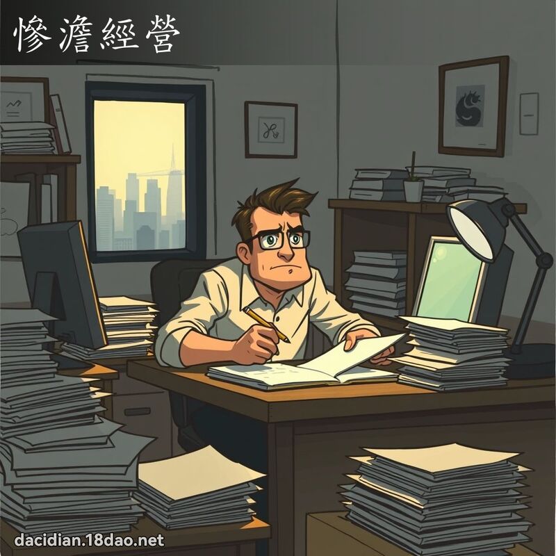 惨澹经营 - 国语大辞典配图