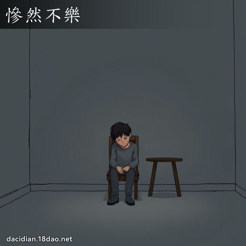 惨然不乐 - 国语大辞典配图