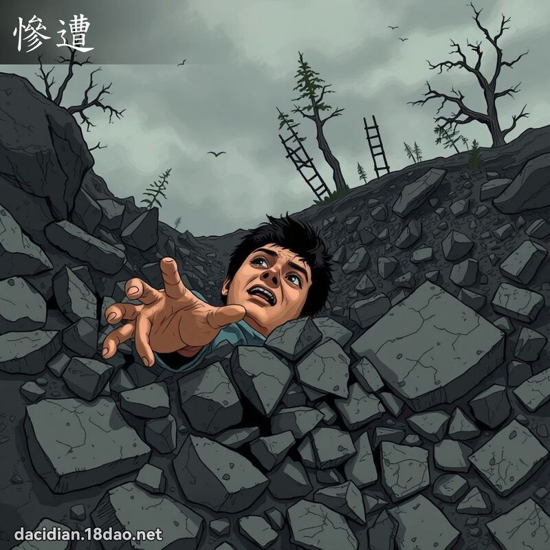 惨遭 - 国语大辞典配图