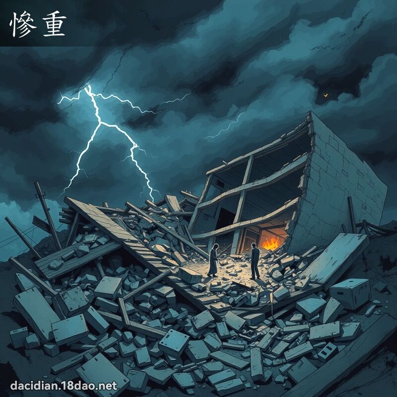 惨重 - 国语大辞典配图