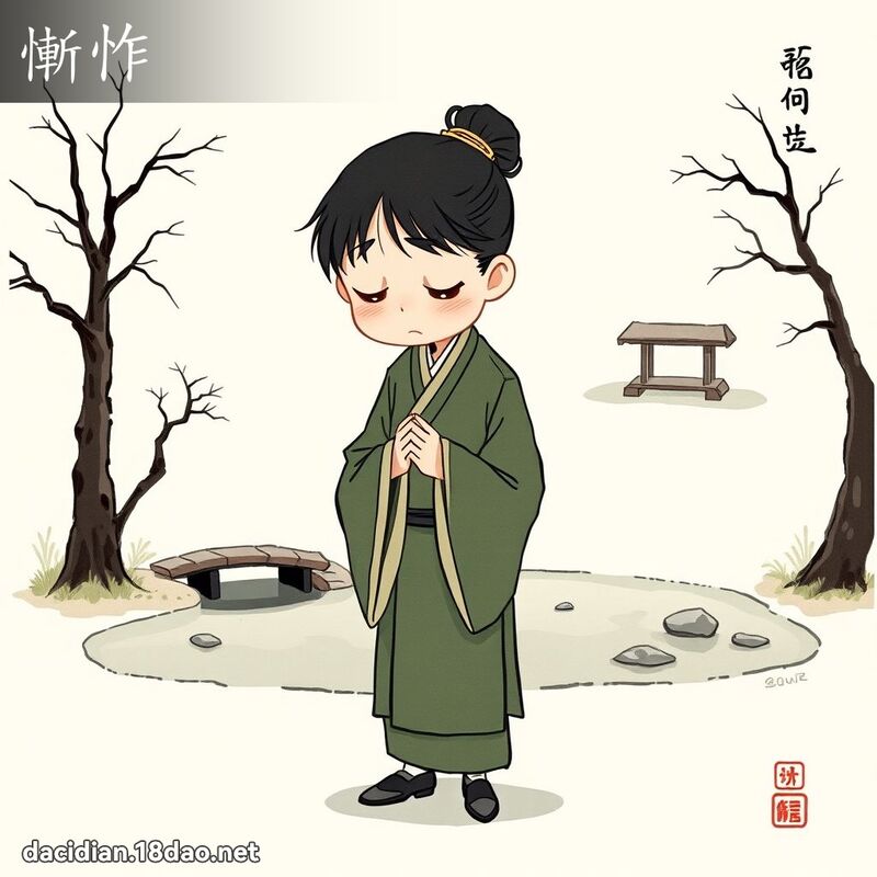 惭怍 - 国语大辞典配图