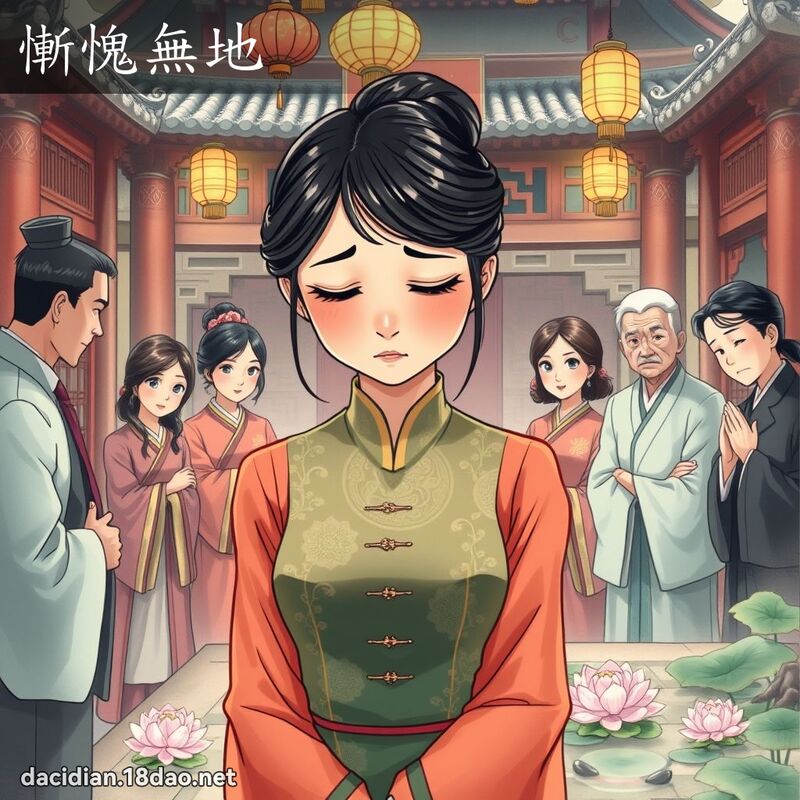 惭愧无地 - 国语大辞典配图