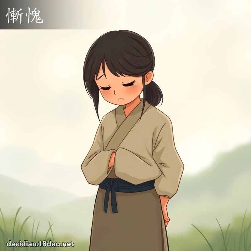 慚愧 - 國語大辭典配圖